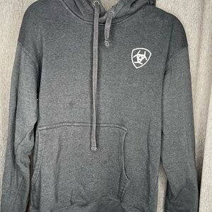 Ariat Men’s M Pullover Hoodie Gray Camo Flag Western